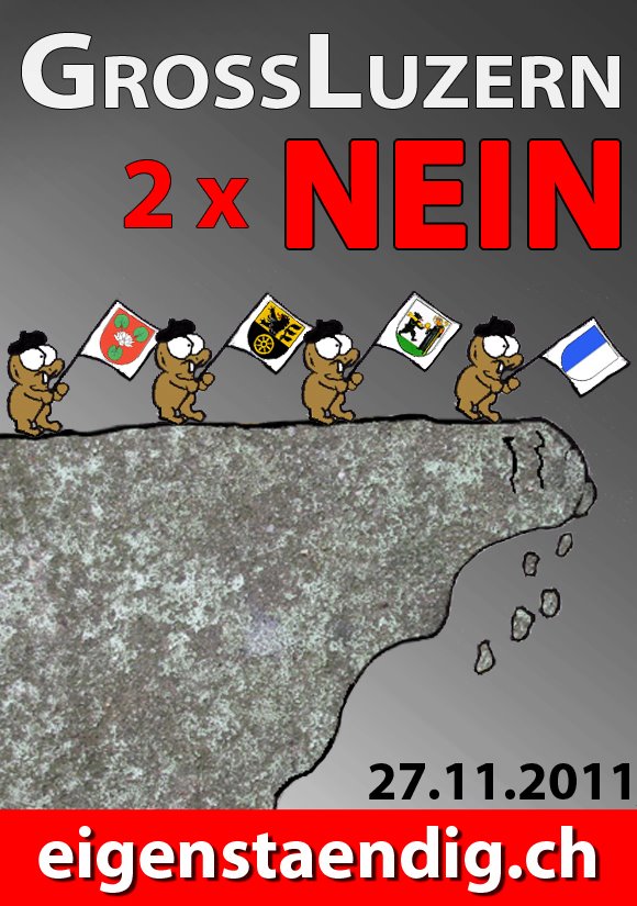 2 x Nein zu GrossLuzern!